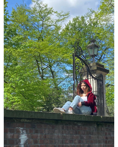 Hoodie roter Samt