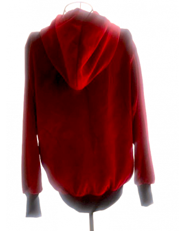 Hoodie roter Samt
