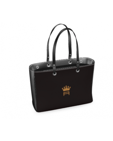 sac shopping canvas avec cuir á côté