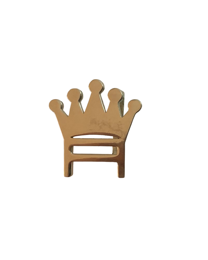 9K l'or  ceinture logo (4 cm) en blanc, rouge et jaune